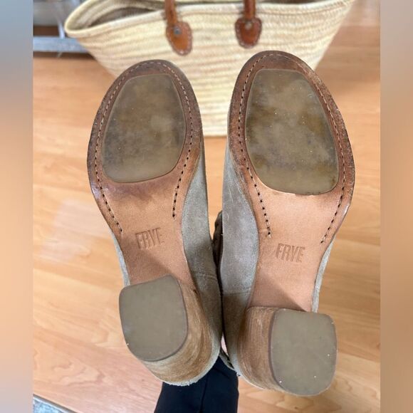 FRYE Women's Naomi Pickstitch Shootie Ankle Boot Ash Grey Suede Size 6 GUC - Picture 10 of 11